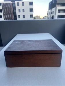 Large Antique Wooden Box - Picture 1 of 15