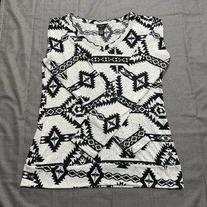 Rue 21 Pullover Oberteil Gr. XL schwarz grau - Bild 1 von 3