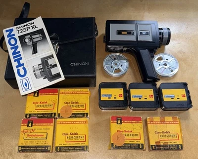 Chinon 723p XL Power Zoom Cámara 8mm Kodak Película Kodachrome Lote Películas Carretes Foto 1 de 4
