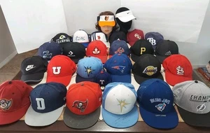 Professional Sports Hats Caps Visors (Lot of 27) Adjustable Snapback Mix GUC - Picture 1 of 12