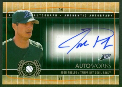 2005 Fleer Patchworks Autoworks JOSH PHELPS ROCCO BALDELLI Dual Auto Rare SP /25 - Image 1 of 2