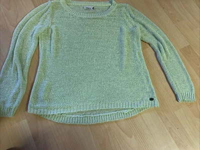 Only Strickpullover Damen Gr. L Hellgrün Pastell Lochmuster Pulli Langarm - Bild 1 von 3