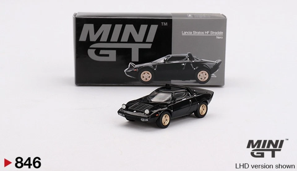 Mini GT MGT00846LHD Lancia Stratos HF Stradale Nero Die Cast 1/64