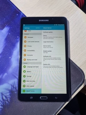 NO CRACKS Samsung Galaxy Tab A 7.0 2016 SM-T280 Wi-Fi 8GB Black Android Tablet - Image 1 of 4