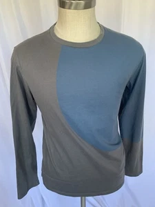 COS Herren Langarm Colorblock Tshirt blau/grau, Medium - Bild 1 von 12