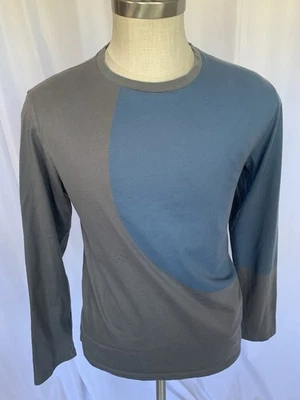 Camiseta COS Para Hombre Manga Larga Colorblock Azul/Gris, Mediana Foto 1 de 4