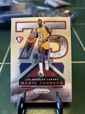 2021-22 NBA Panini Prizm Earvin Magic Johnson 75th Anniversary Edition #15  - Image 1 of 2