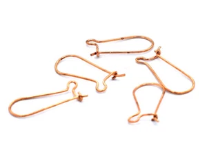 35 Pcs 20X10mm Kidney Earwire Components Genuine Copper - Picture 1 of 1