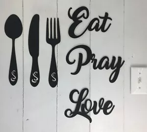 Comer Rezar Amor No una calcomanía o pelar y pegar y pegar - Imagen 1 de 8