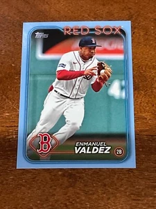 ENMANUEL VALDEZ 2024 Topps Serie 1 AZUL DÍA DEL PADRE #'D 5/50 ROJO SOX #300 - Imagen 1 de 2