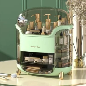 Makeup Organizer Transparent Jewelry Cosmetic Storage Box Dustproof Container - Picture 1 of 8