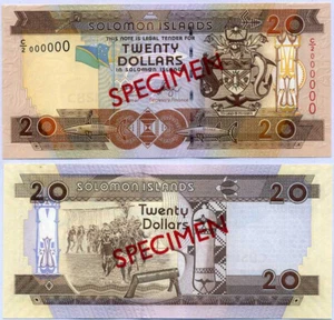 Solomon Islands 20 Dollars ND 2005 P 28 S. Fanega & Rick Specimen C/2 00000 UNC - Picture 1 of 1