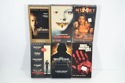Horror VHS Crow Silence Lambs Watcher Haunted Hill Others Movie Lot of 6 Tested Foto 1 de 4