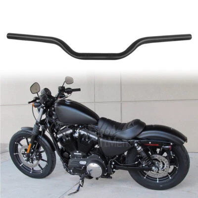 For Harley Sportster Iron XL 883 1200 1" 25mm Drag Handle Bars Handlebars Black - Image 1 of 4