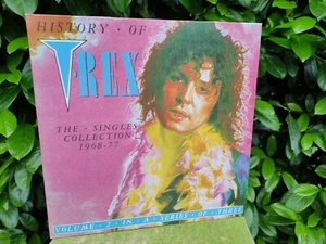 LP T-REX History Of T-Rex - THE SINGLES 1968-77 - VINYL = Mint - GREEN LINE 1989 - Imagen 1 de 2