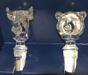 Mikasa set of two bottle stoppers Wall Street bull & Bear - Picture 1 of 8
