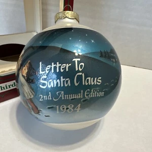 Letter to Santa Claus 1984 2nd Annual Edition Goebel MJ Hummel Glass Ornament - Picture 1 of 9