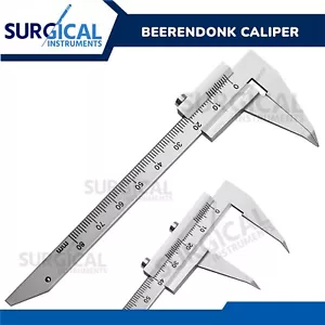 Beerendonk Pinza Calibro Scorrevole 5" 0-80mm Dentale Acciaio Inox Grado Tedesco - Foto 1 di 8