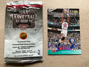 1992-93 Upper Deck - Clyde Drexler #438 mit Wrapper - Bild 1 von 2