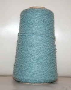ColourMart Blue Silk Merino Wool Cashmere Boucle Yarn 1 Cone 150 Grams - Picture 1 of 5