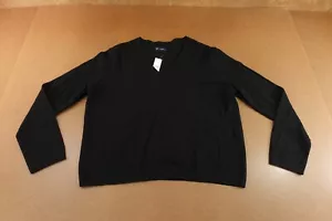 Gap Womens Size Large Black Cash Soft V-Neck Pullover Sweater NWT - Picture 1 of 10