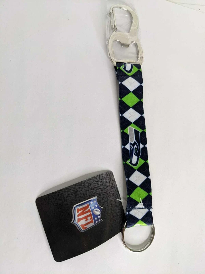 Seattle Seahawks 12th Man NFL Tailgate Buddy Strap Keychain Bottle Opener - Image 1 of 4