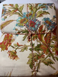 APRIL CORNELL TISCHDECKE 60 X 84 WILDBLUMEN CREME ORANGE BAUMWOLLSITZE 6-8 NEU IN VERPACKUNG - Bild 1 von 3