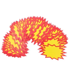 100 Blatt Blanko Verkauf Englisch Etiketten Etiketten Aufkleber Garage Zubehör Blanko Stern - Bild 1 von 12