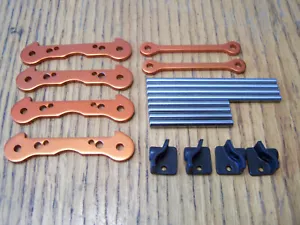 HPI Savage 4.6 GT-6 Front Rear Suspension A-Arm Captured Pin Shaft & Brace Set - Picture 1 of 1