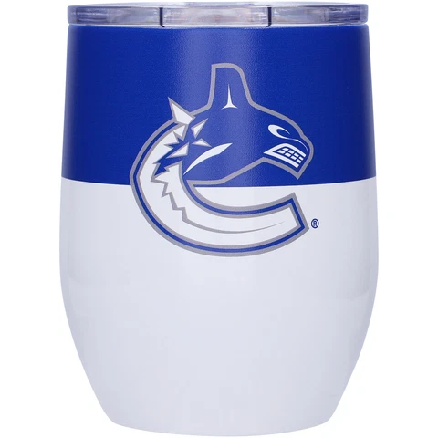 Vancouver Canucks 16oz. Colorblock Stainless Steel Curved Tumbler Cover