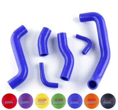 FOR KAWASAKI ZRX1200R ZX12R 2002-2007 05 BLUE SILICONE RADIATOR COOLANT HOSE KIT - Image 1 of 4