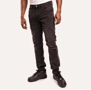  Firetrap Trend Jean Mens Charcoal Rip UK Size32/34 #REF3 - Picture 1 of 2