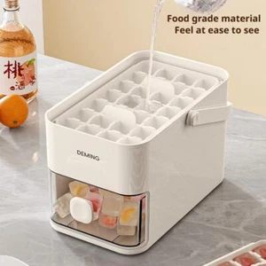28/56 Grid Mold For Freezing Water Into Ice-Cubes Handle Lid And With Q2I9 - Picture 1 of 16