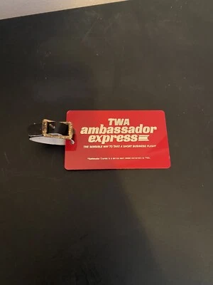 Etiqueta Vintage TWA Ambassador Express  - Imagem 1 de 4