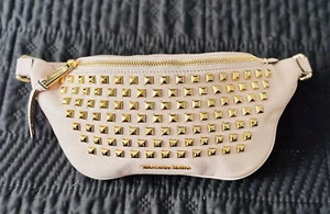 NEW WITH TAGS Michael Kors Rhea Zip Pyramid Stud Belt Sling Bag Blossom PINK - Picture 1 of 4