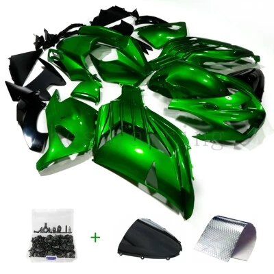 Metallic Green Fairing Kit +Bolts For Kawasaki Ninja ZX14R 2012-2023 ZX1400 ZZR - Image 1 of 4