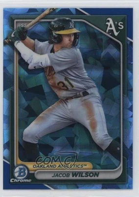 2024 Bowman Sapphire Edition Chrome Prospects Jacob Wilson #BCP-3 - Image 1 of 2