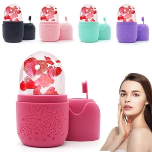 Silicone Facial Massager Reusable Ice Mold Ice Roller for Face Eyes and Neck - Picture 1 of 15
