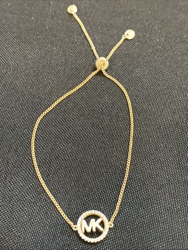 Bracciale MICHAEL KORS Argento Sterling .925 Goldt Slider Delicato Regolabile