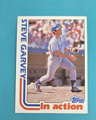 1982 Topps #180 Steve Garvey Los Angeles Dodgers BASEBALL Card 4E - Image 1 of 2