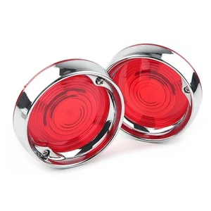Turn Signal Light Red Lens Cover Bezels Visor Ring for Harley Touring Road Glide - Picture 1 of 9