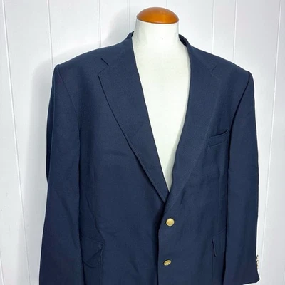 Blazer de colección Stafford con botones dorados azul marino - Abrigo deportivo 50R para hombre Foto 1 de 4