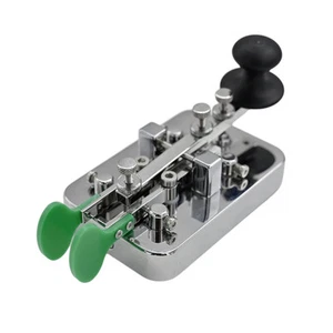 Klucz z kodem Morse'a Proste wiosło Iambic Dual Mode Telegraph CW HF Radio 3,5 mm Jack - Zdjęcie 1 z 16