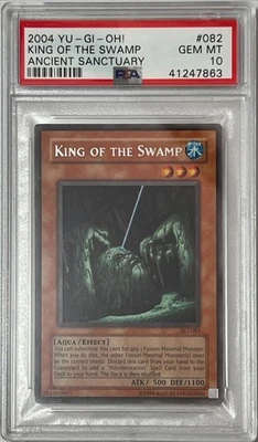 Yu-Gi-Oh! PSA 10 GEM-MT 'King Of The Swamp' AST-082 SILVER LETTER RARE - Image 1 of 3