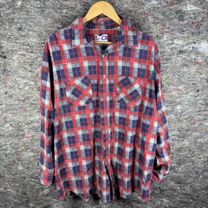 Vintage American Edition Flannel Shirt Mens Large Plaid Made USA Workwear 90s - Picture 1 of 18