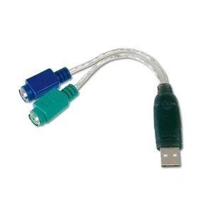 DIGITUS USB zu 2x PS/2 Adapter Plug&Play 2x Mini-DIN 6Pin Buchse - Bild 1 von 1