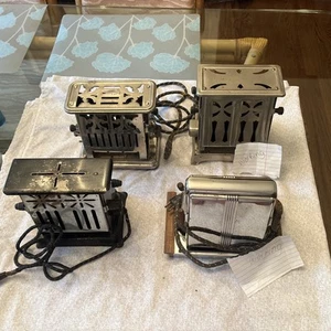 Four Vintage Door Bread Toasters 2 Working 1 Untested 1 No Cord - Picture 1 of 5
