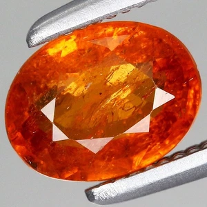 Granate espesartita sin tratar 6,4 x 4,9 mm ovalado natural 1,04 quilates con ancho Namibia, África - Imagen 1 de 4