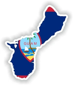 Pegatina de bandera de mapa de Guam/calcomanías de vinilo impermeables gráficos de coche - Imagen 1 de 1