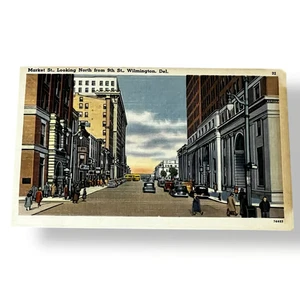 Postkarte Marktstraße Blick nach Norden von der 9th Street Wilmington Delaware D587 - Bild 1 von 2